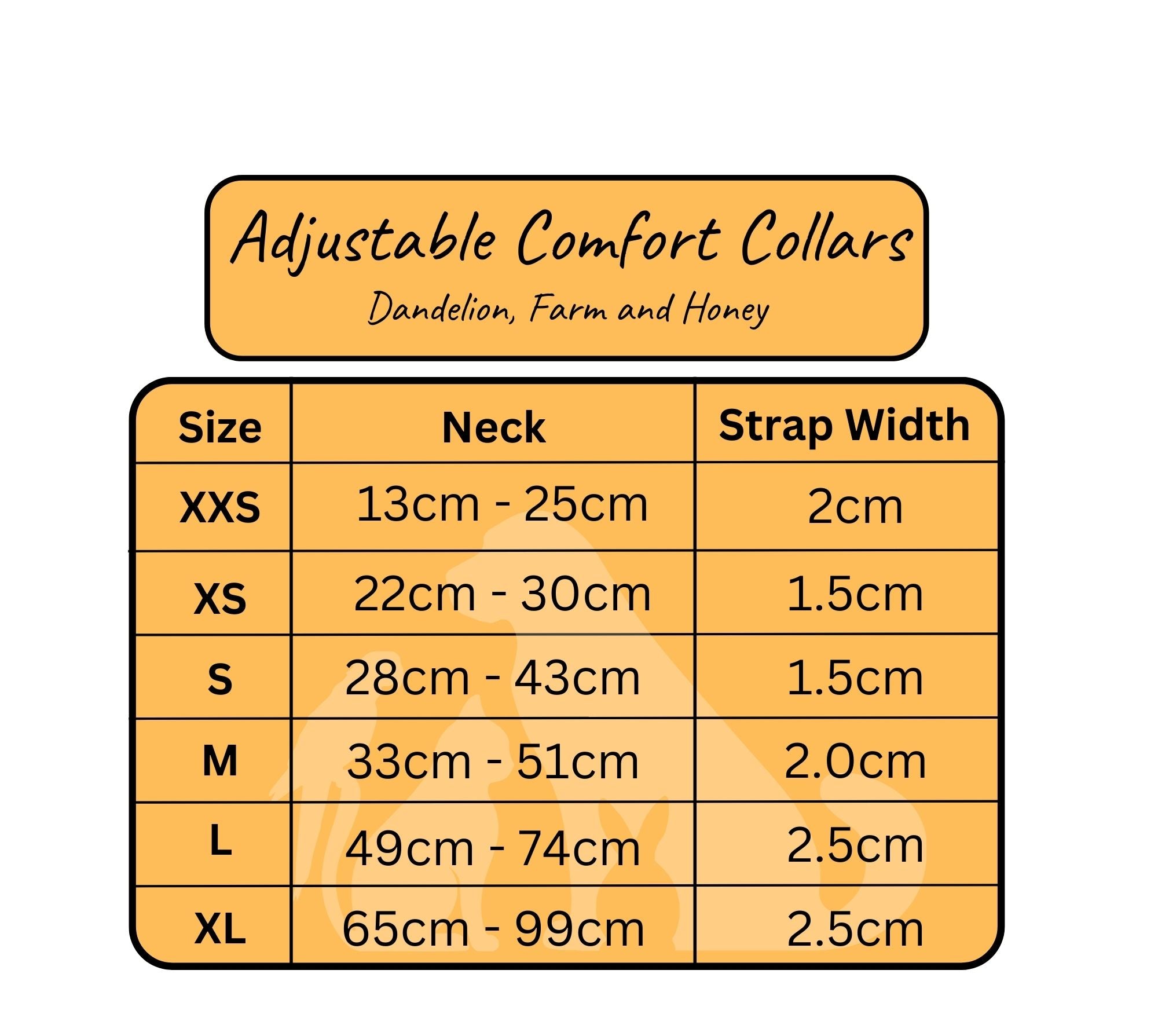 Adjustable Comfort Collar in HONEY | Fashionable Pet Collar | Pookie Pets
