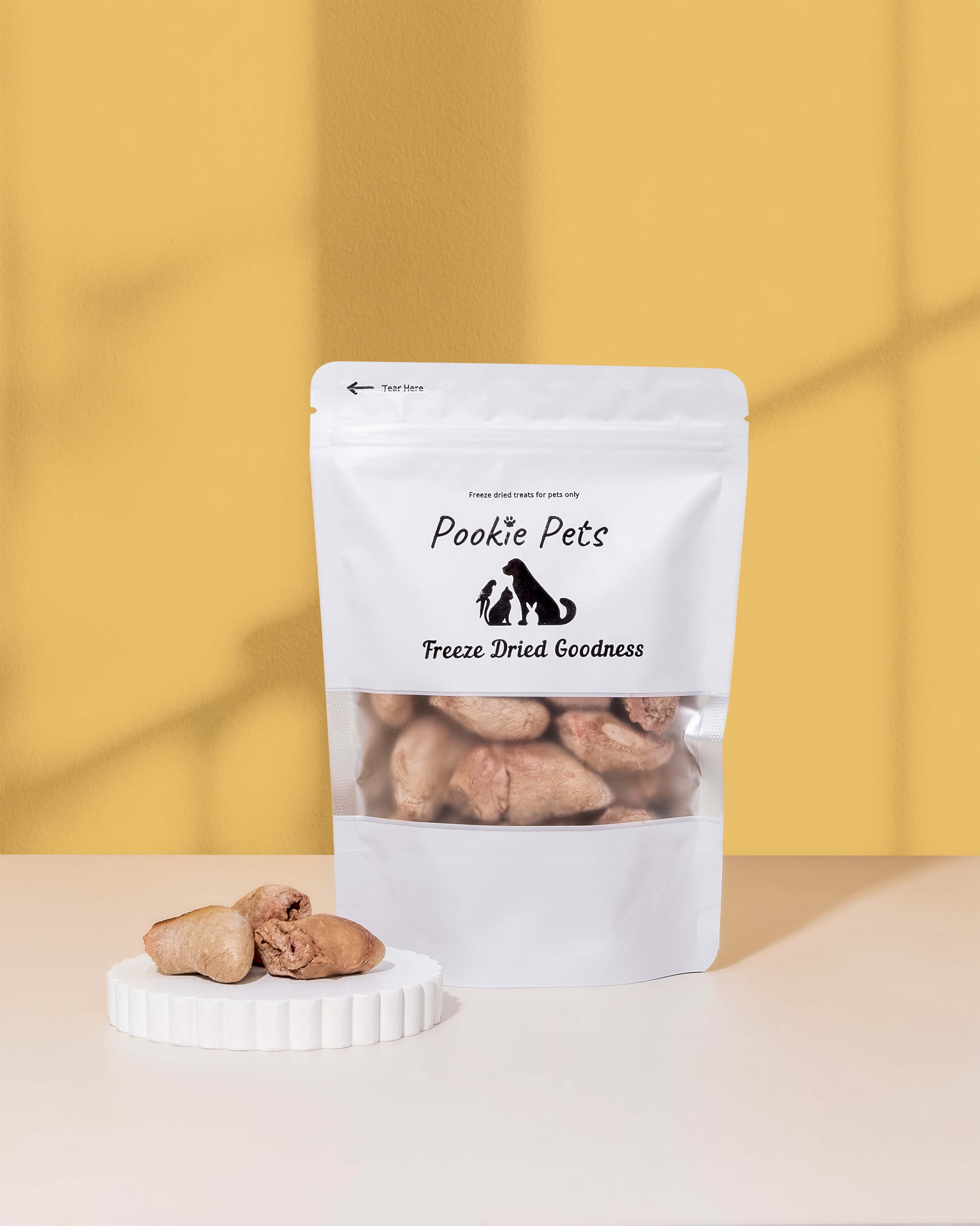 Australian freeze dried chicken heart dog and cat treats taurine rich