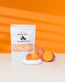 Freeze dried sweet potato cubes handmade in Sydney by a vet nurse for dogs cats birds rabbits and small pets