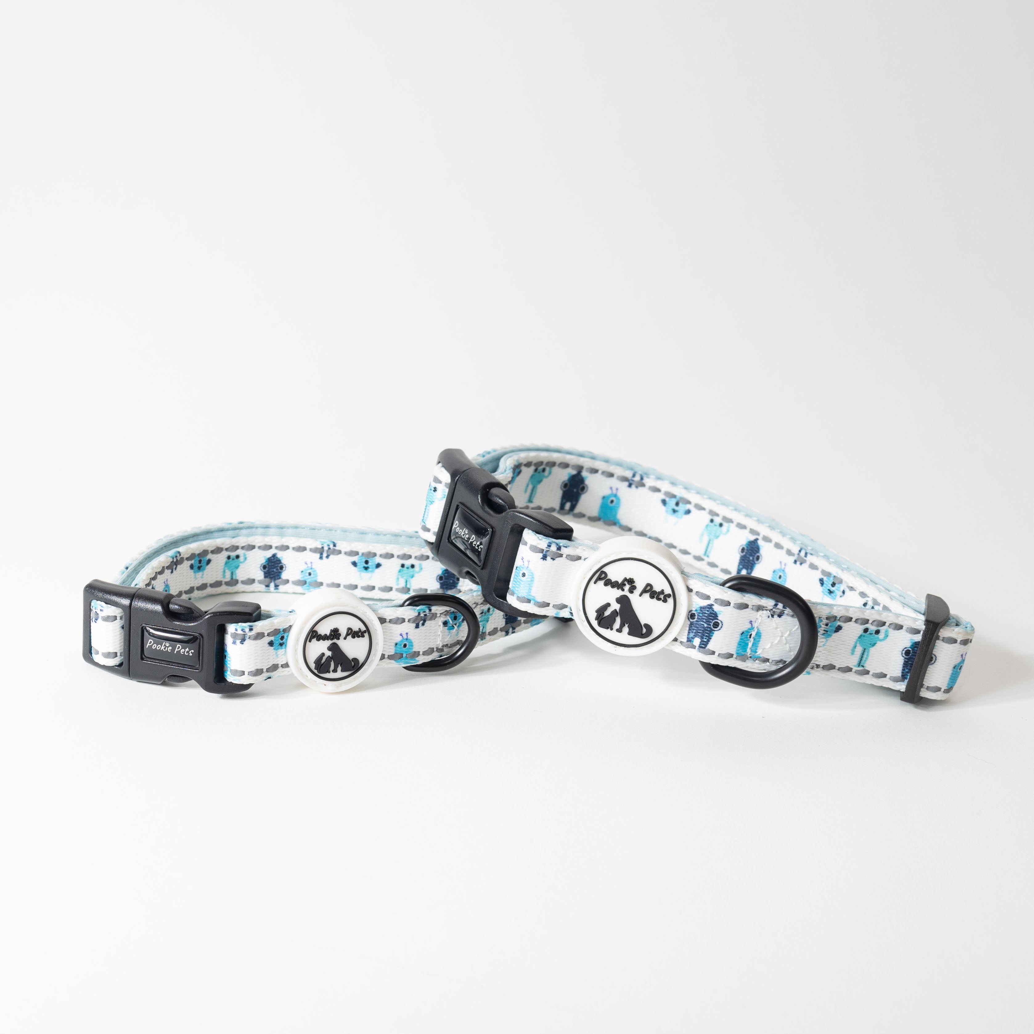 Aqua Monsters Adjustable Comfort Collar for Pets by Pookie Pets