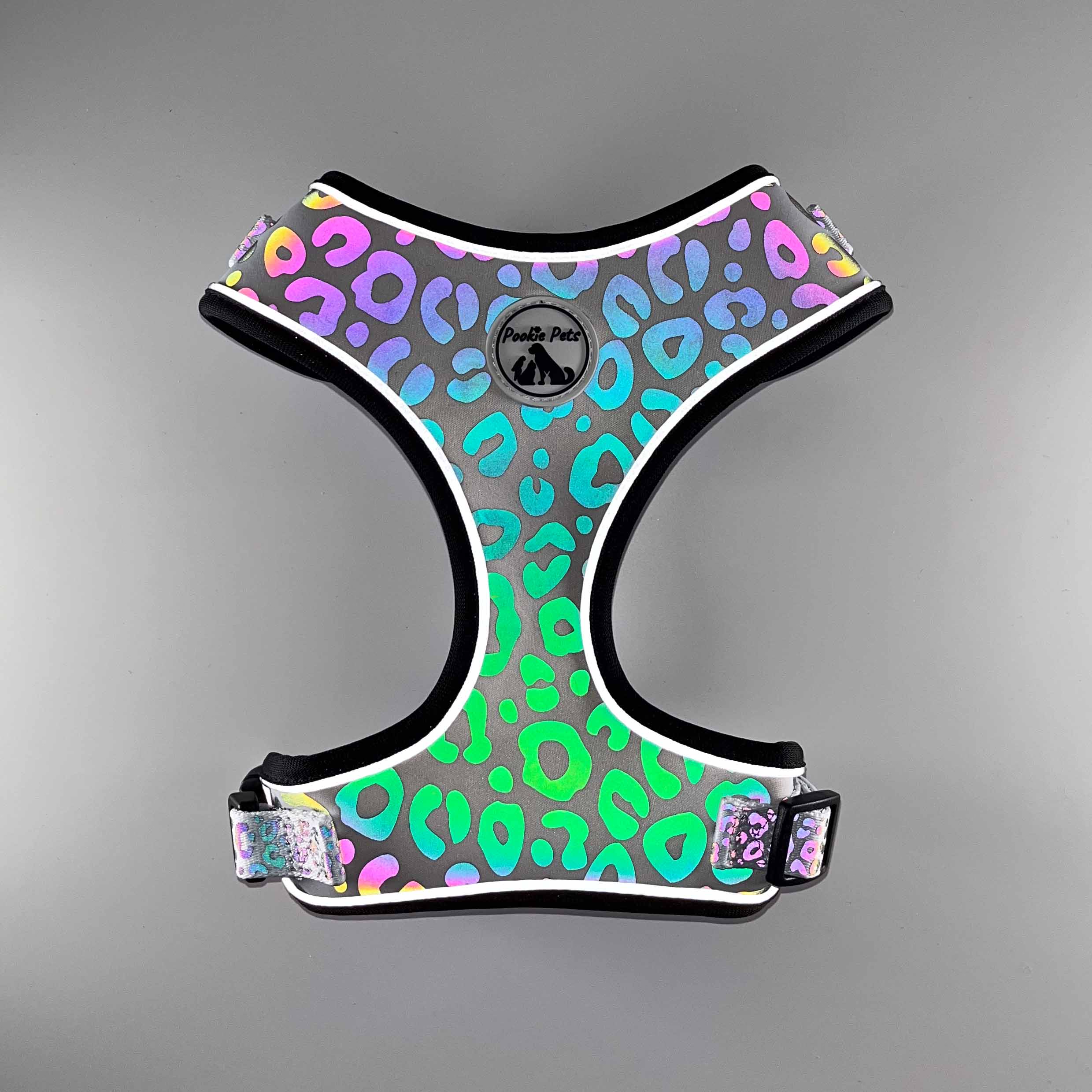 Leopard-print Reflective Adjustable Comfort Harness - Pookie Pets