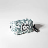 monstera pattern dog poop bag dispenser with swivel hook and neoprene material, by Pookie Pets