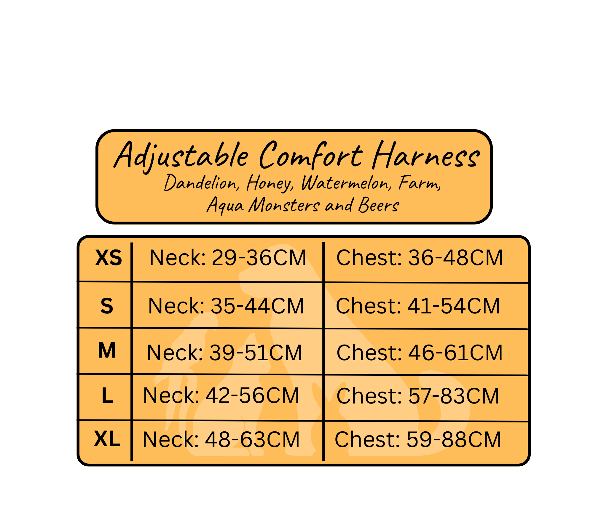 Adjustable Comfort Dog Harness : AQUA MONSTERS Pattern