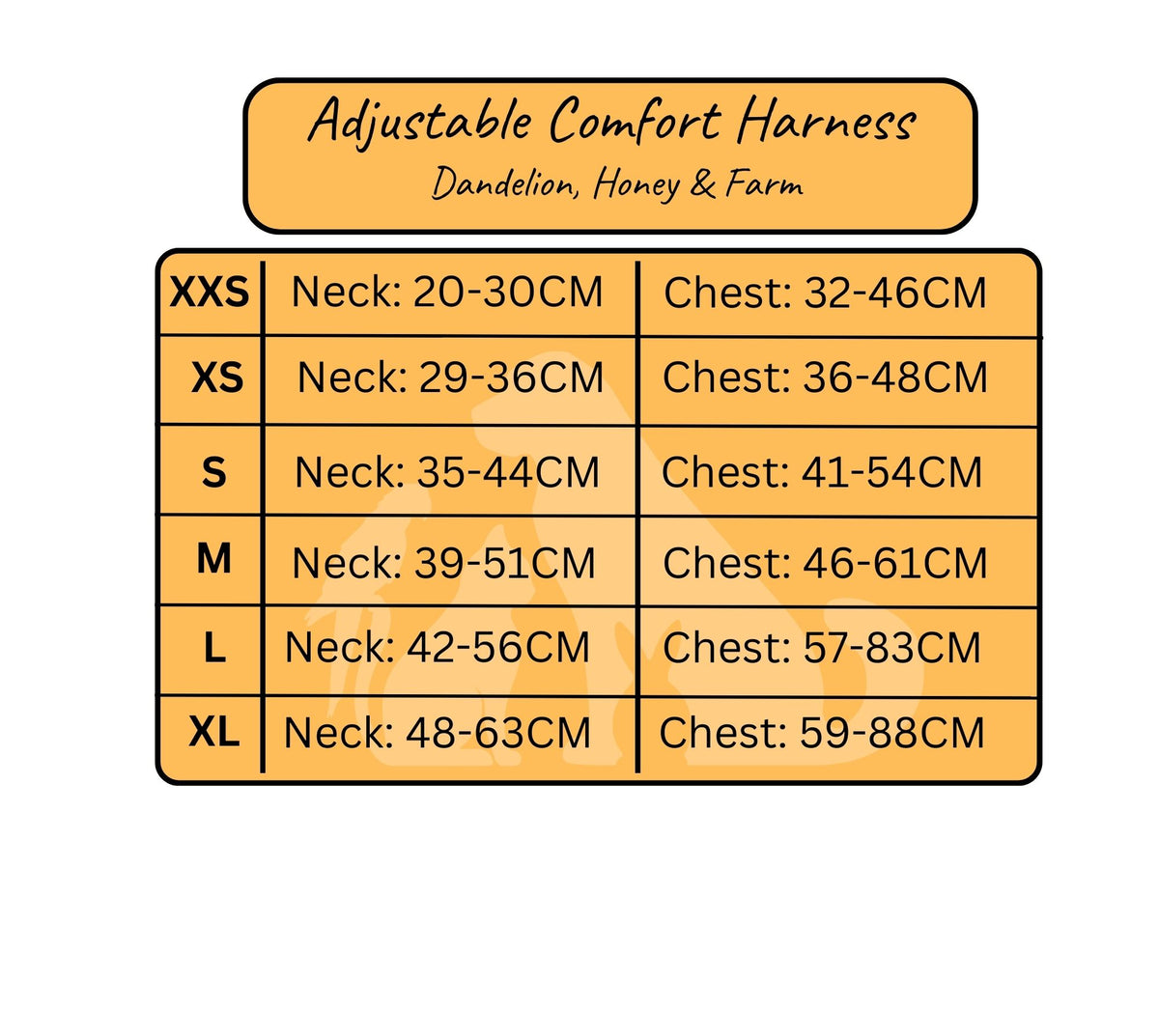 Adjustable Comfort Dog Harness: HONEY Pattern
