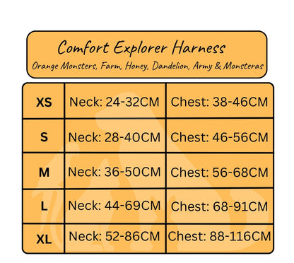 Comfort Explorer Harness in FARM - Functional and Durable Cat Harness - Pookie Pets