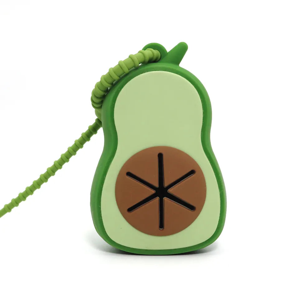 Silicone Avocado Poop Bag Dispenser Set – Hands-Free Pet Waste Holder