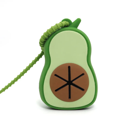 Silicone Avocado Poop Bag Dispenser Set – Hands-Free Pet Waste Holder