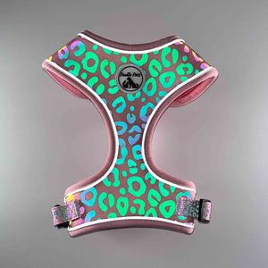 REFLECTIVE Adjustable Comfort Dog Harness: LEOPARD PRINT