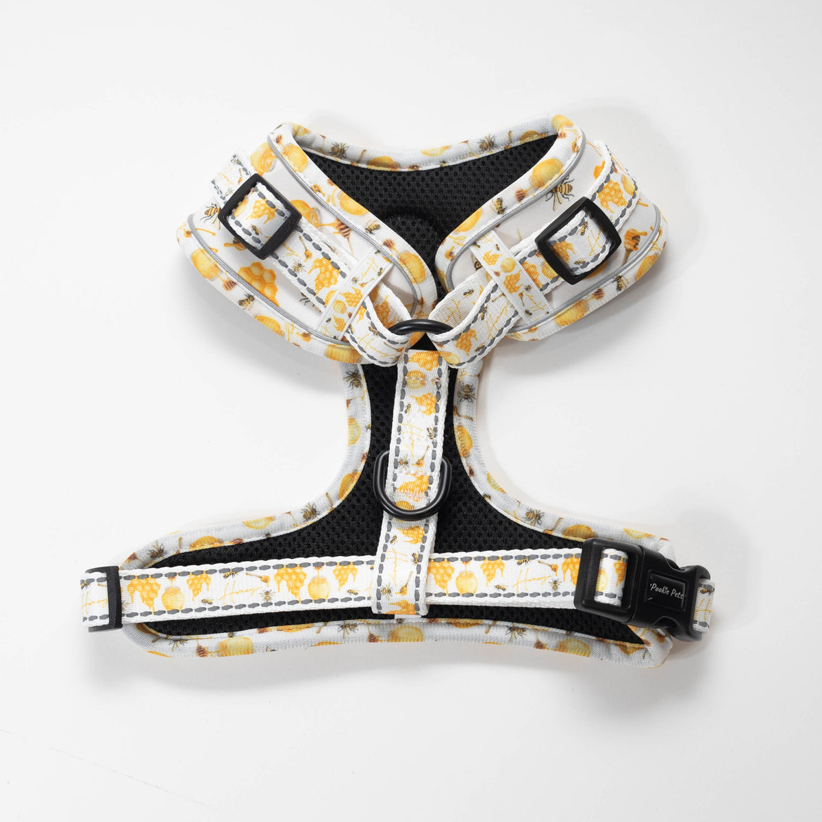 Adjustable Comfort Dog Harness: HONEY Pattern