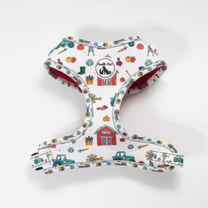 Adjustable Comfort Dog Harness - FARM Pattern