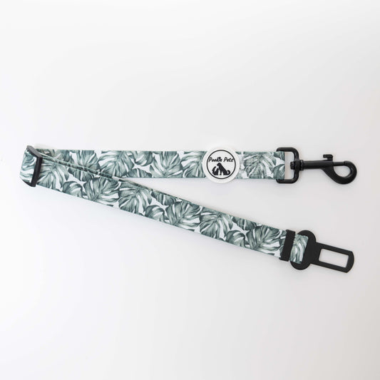 MONSTERA Leaf Print Car Restraint for Pets by Pookie Pets