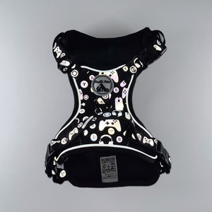 REFLECTIVE Comfort Explorer Dog Harness: GAMER Pattern