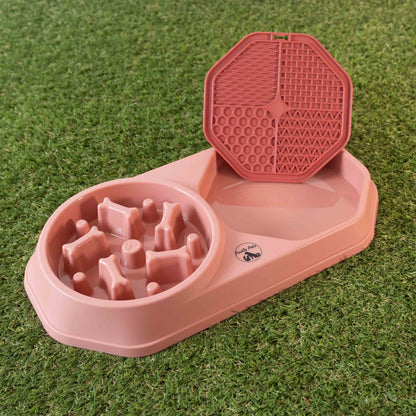 Slow Feeder & Lick Mat Dog Bowl