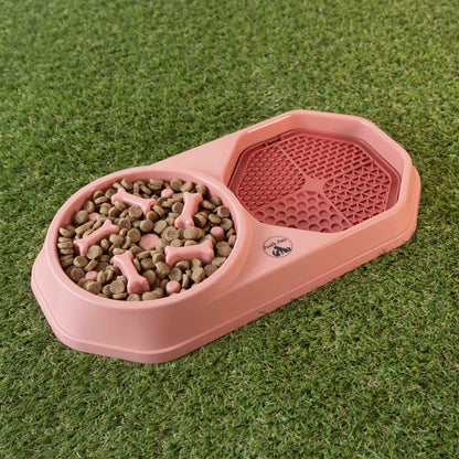 Slow Feeder & Lick Mat Dog Bowl