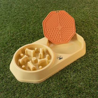 Slow Feeder & Lick Mat Dog Bowl