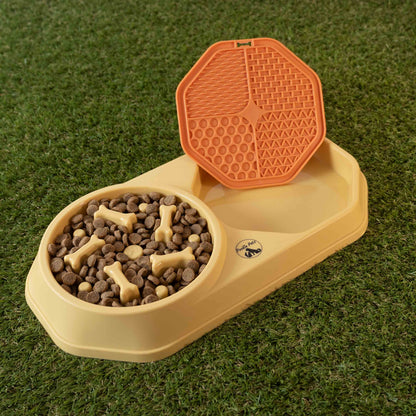 Slow Feeder & Lick Mat Dog Bowl
