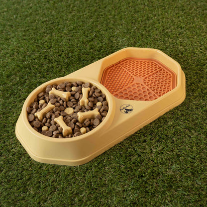 Slow Feeder & Lick Mat Dog Bowl