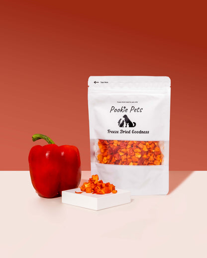 Australian freeze dried capsicum pet treats vitamin C and antioxidant rich