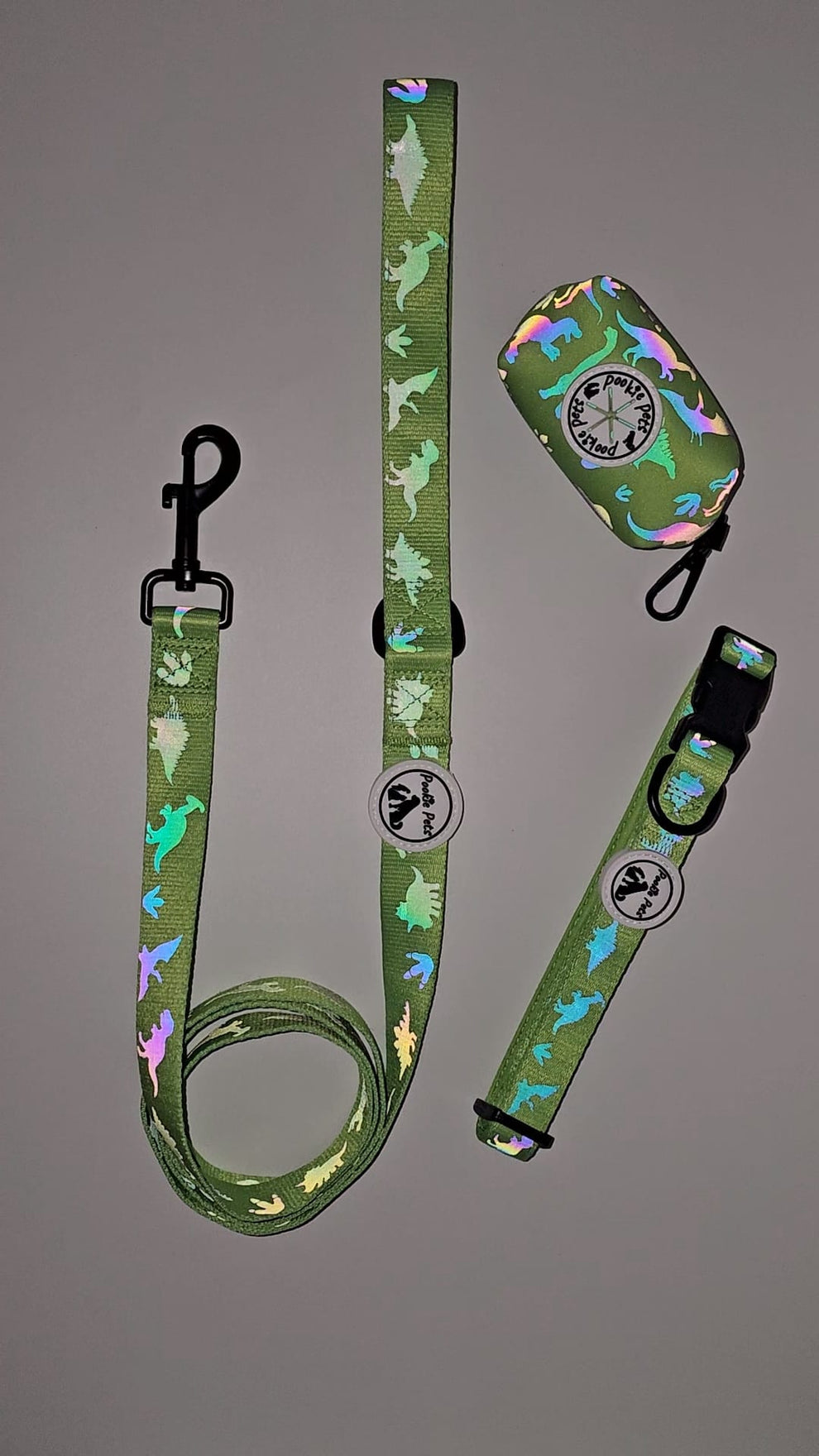Reflective Leash with Dinosaurs Design Pookie Pets